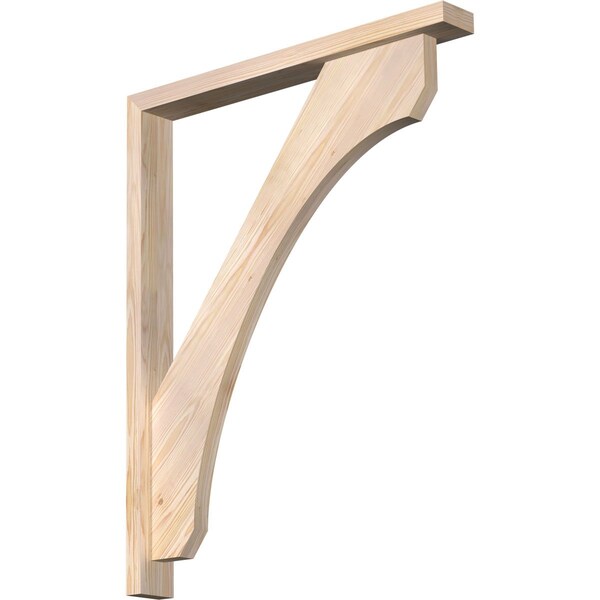 Ekena Millwork Legacy Block Smooth Bracket w/ Offset Brace, Douglas Fir, 3 1/2"W x 30"D x 38"H BKT0402X30X38LEC05SDF - main
